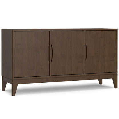 60 Inch Mid-Century Modern Solid Wood Cabinet Adjustable