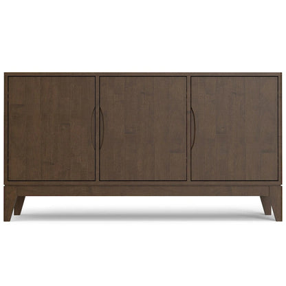 60 Inch Mid-Century Modern Solid Wood Cabinet Adjustable