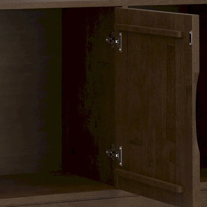 60 Inch Mid-Century Modern Solid Wood Cabinet Adjustable