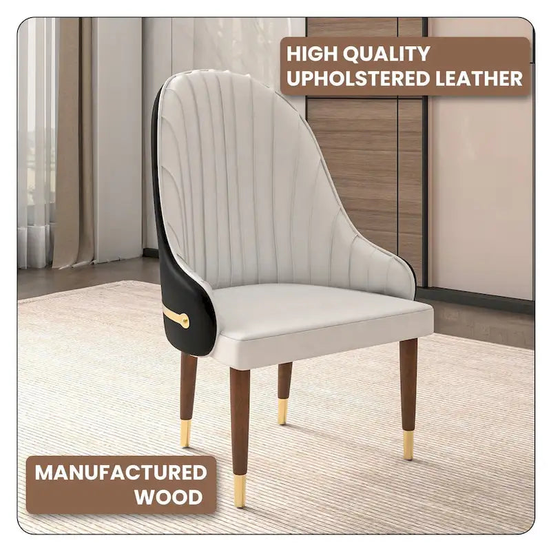35.66 Inch Solid Wood Metal Chair Upholstered