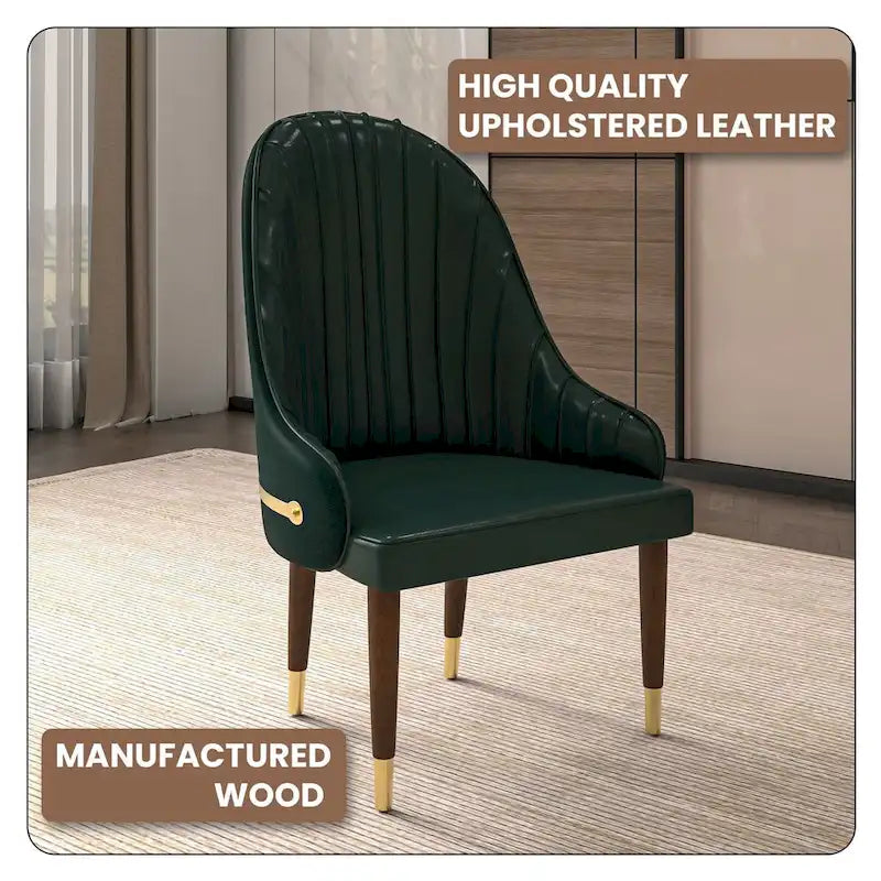 35.66 Inch Solid Wood Metal Chair Upholstered