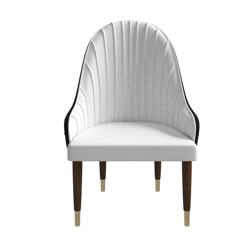 35.66 Inch Solid Wood Metal Chair Upholstered
