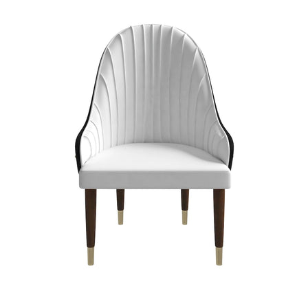 35.66 Inch Solid Wood Metal Chair Upholstered