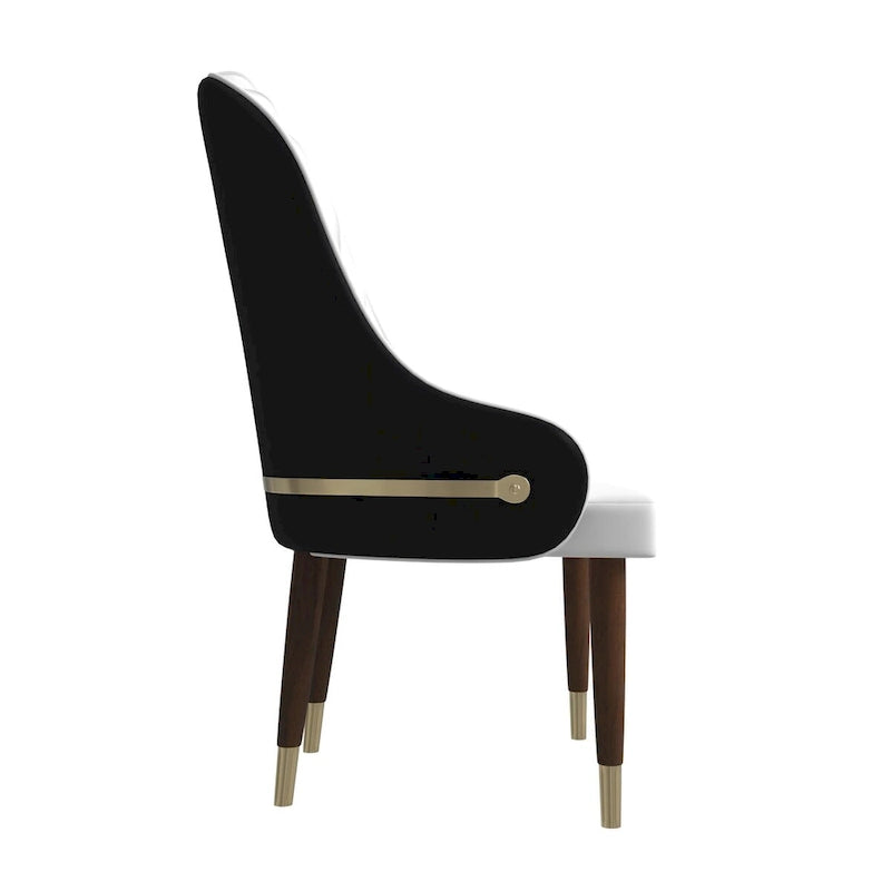 35.66 Inch Solid Wood Metal Chair Upholstered