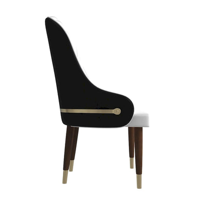 35.66 Inch Solid Wood Metal Chair Upholstered