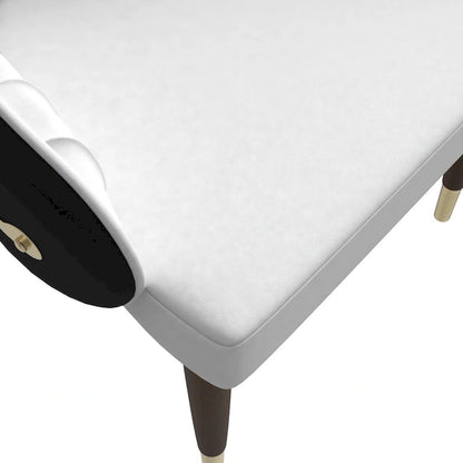 35.66 Inch Solid Wood Metal Chair Upholstered