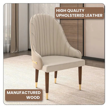 35.66 Inch Solid Wood Metal Chair Upholstered