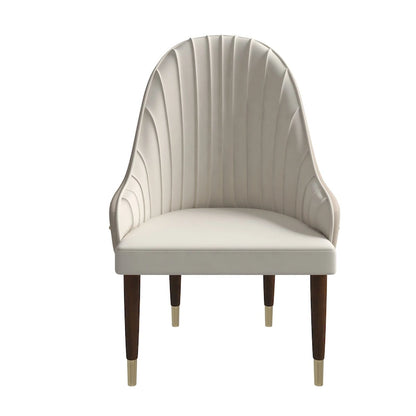 35.66 Inch Solid Wood Metal Chair Upholstered