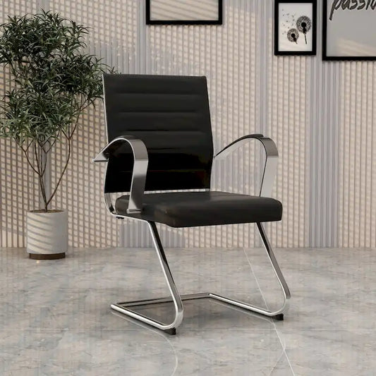Modern Wood Metal Chair Upholstered
