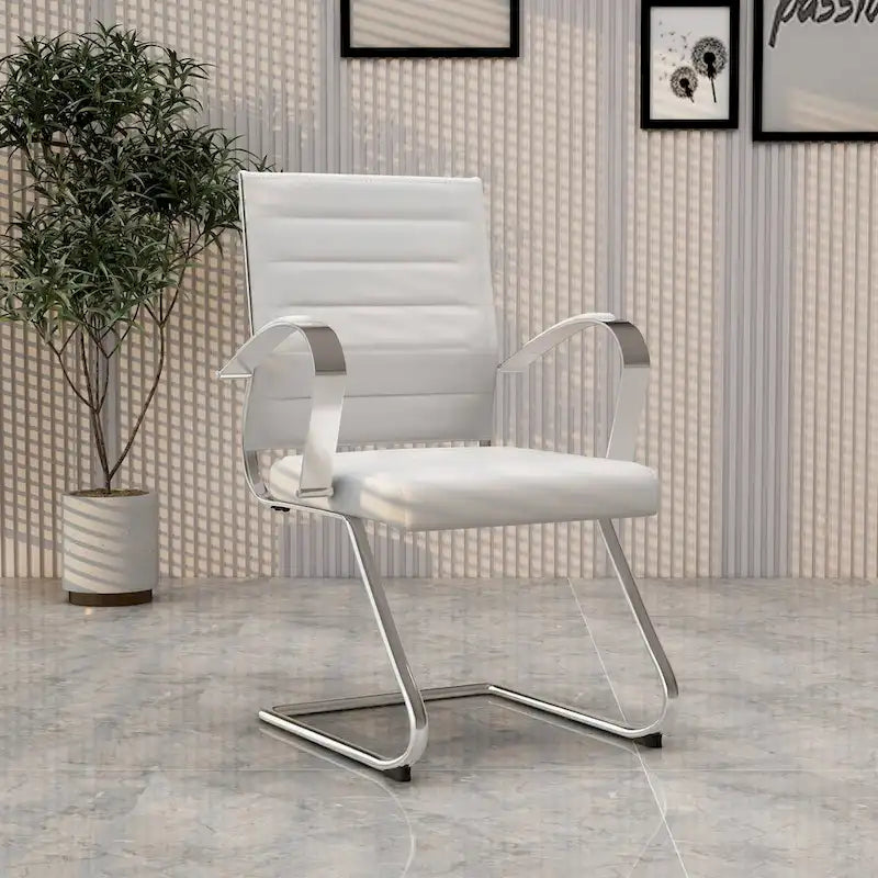 Modern Wood Metal Chair Upholstered