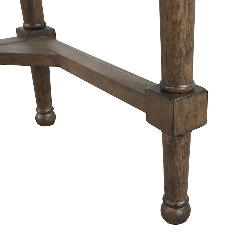 Full Traditional Solid Wood Metal Table LED