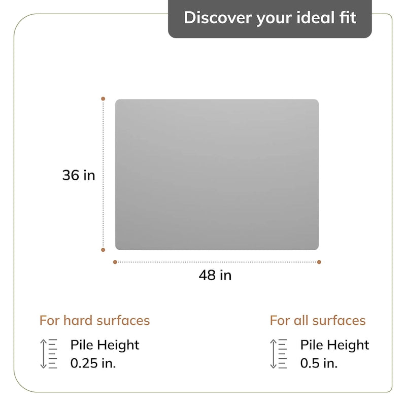 Jani 40 x 54 1/4 Rug'd Chair Mat