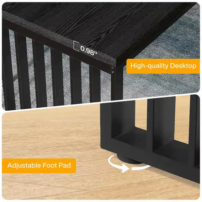 78.7-Inch 2 Person Computer Desk, Wood Writing Executive Desk for Home Office