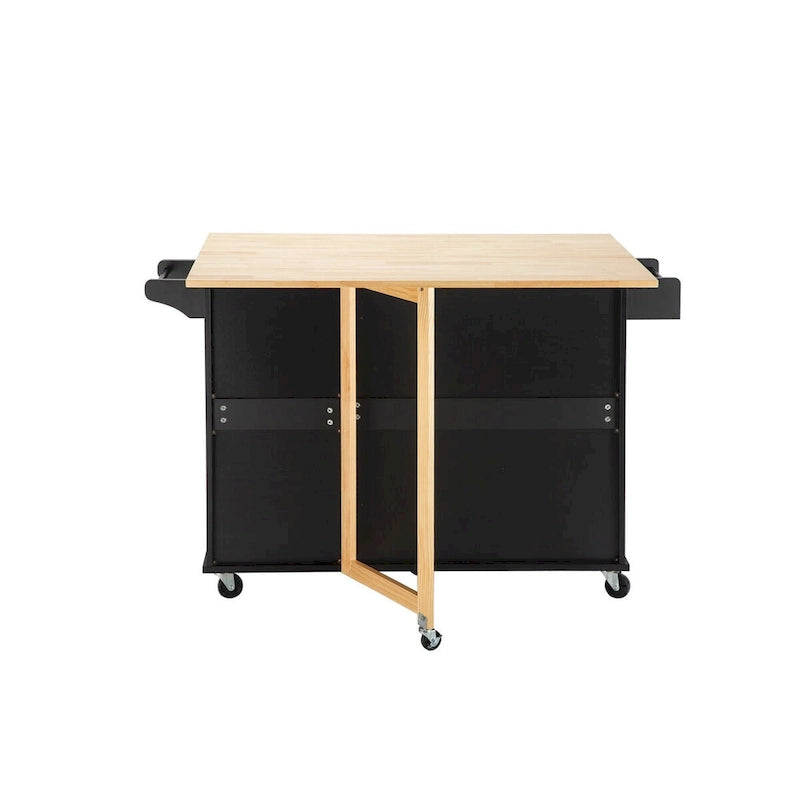 36.22 Inch Modern Wood Kitchen Cart Extendable