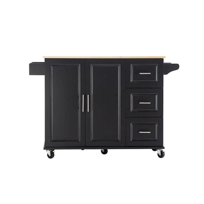 36.22 Inch Modern Wood Kitchen Cart Extendable