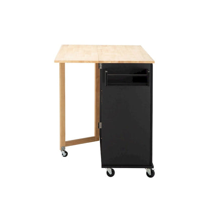 36.22 Inch Modern Wood Kitchen Cart Extendable