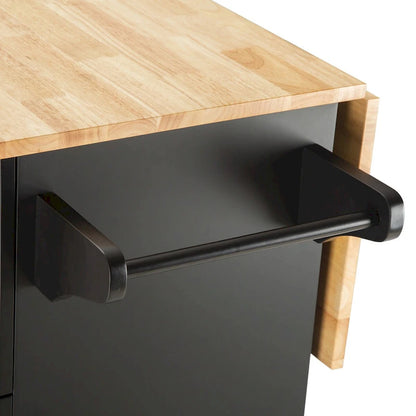 36.22 Inch Modern Wood Kitchen Cart Extendable