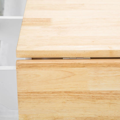 36.22 Inch Modern Wood Kitchen Cart Extendable