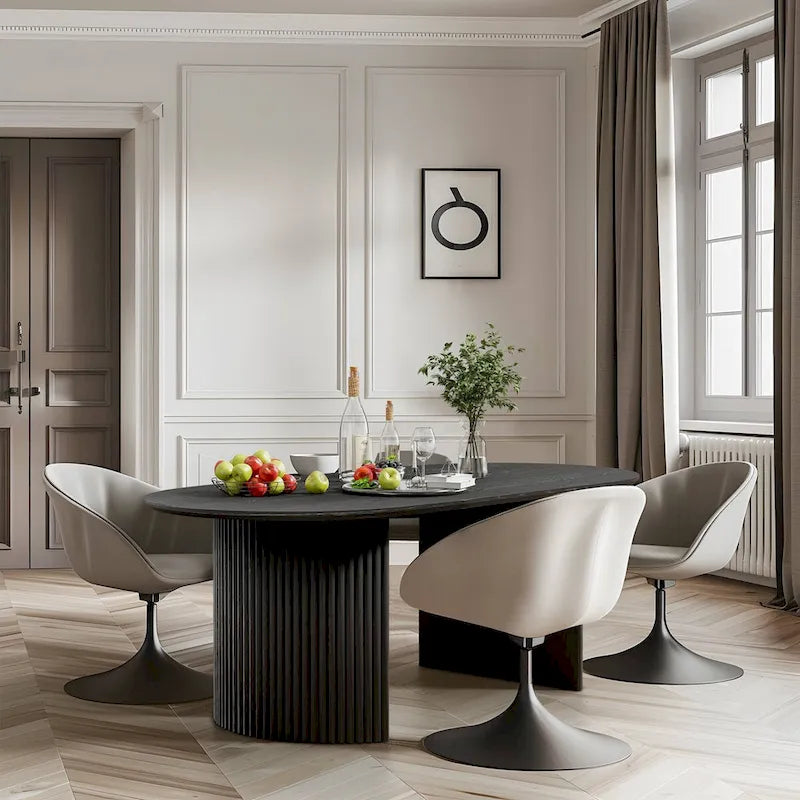 Solid Wood Rattan Table