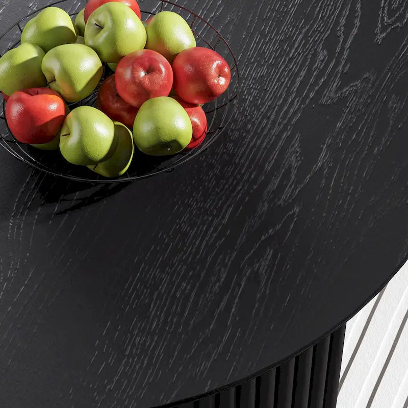 Solid Wood Rattan Table