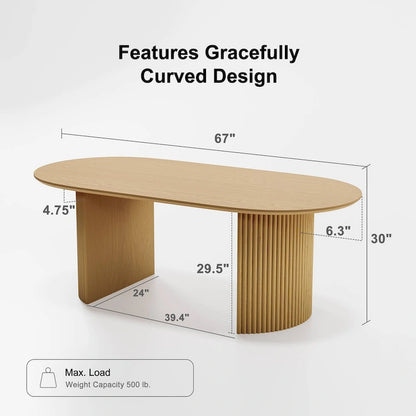 Solid Wood Rattan Table