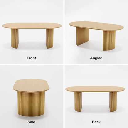 Solid Wood Rattan Table