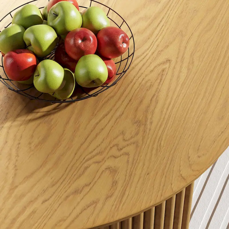 Solid Wood Rattan Table