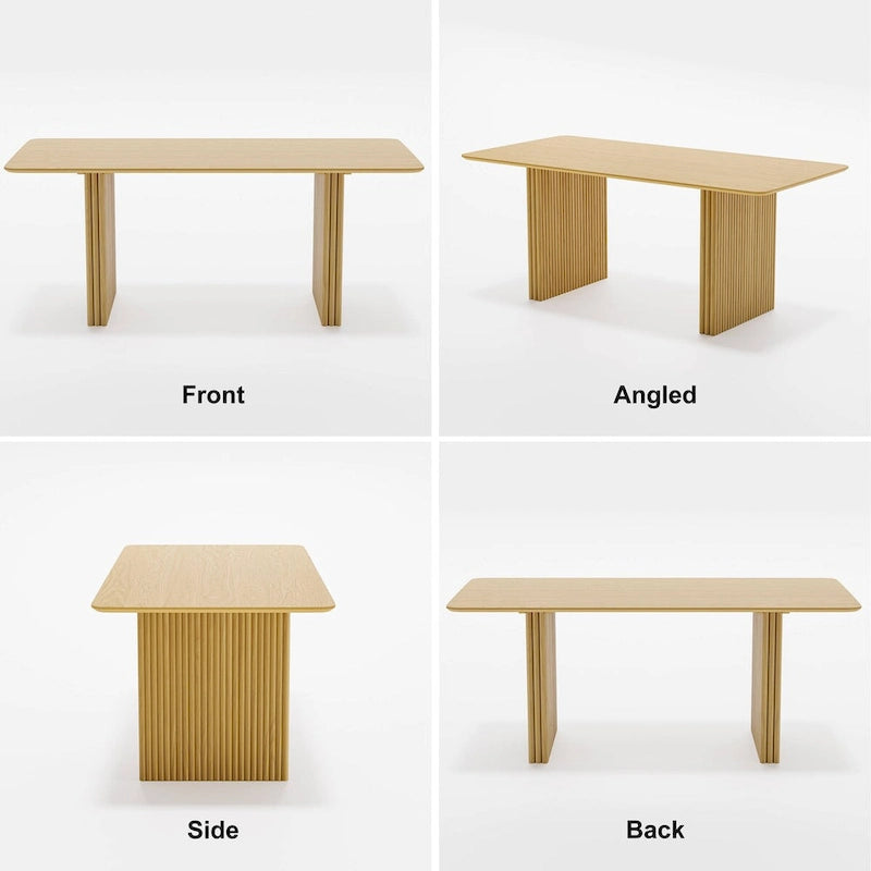 Solid Wood Rattan Table