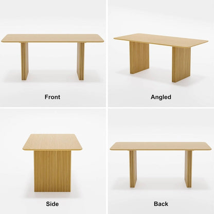 Solid Wood Rattan Table