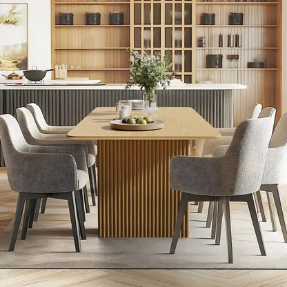 Solid Wood Rattan Table