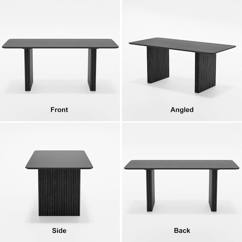 Solid Wood Rattan Table