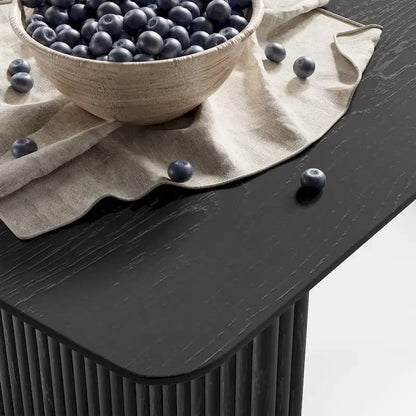 Solid Wood Rattan Table