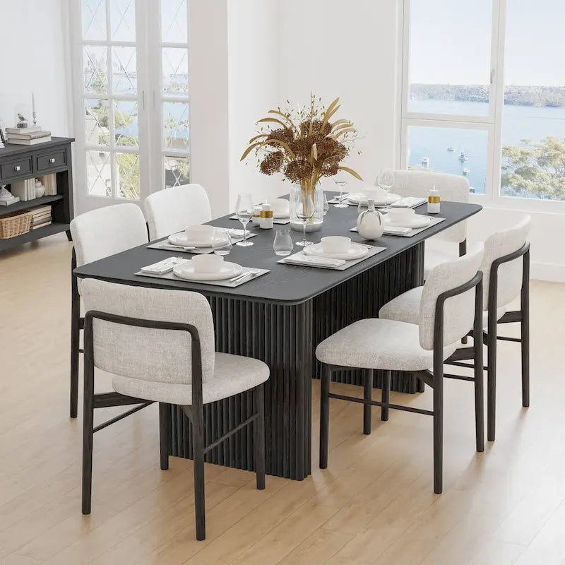 Solid Wood Rattan Table