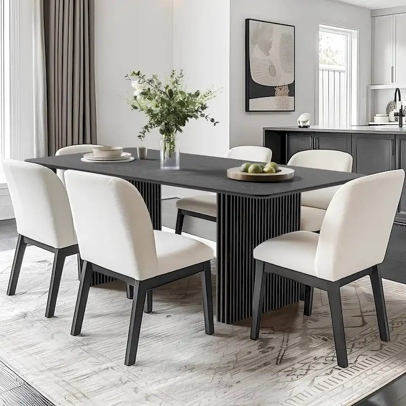 Solid Wood Rattan Table