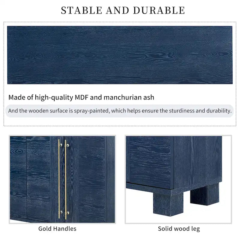 Full Traditional Solid Wood Metal Table Adjustable