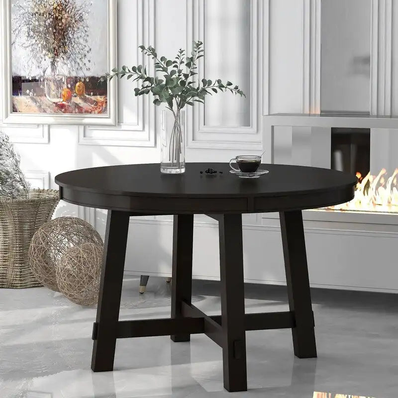 Modern Solid Wood Engineered Wood Table Extendable