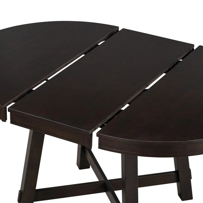 Modern Solid Wood Engineered Wood Table Extendable