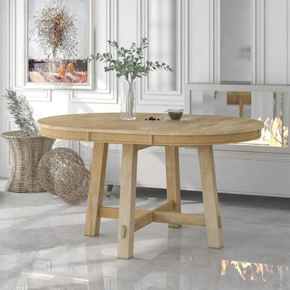 Modern Solid Wood Engineered Wood Table Extendable