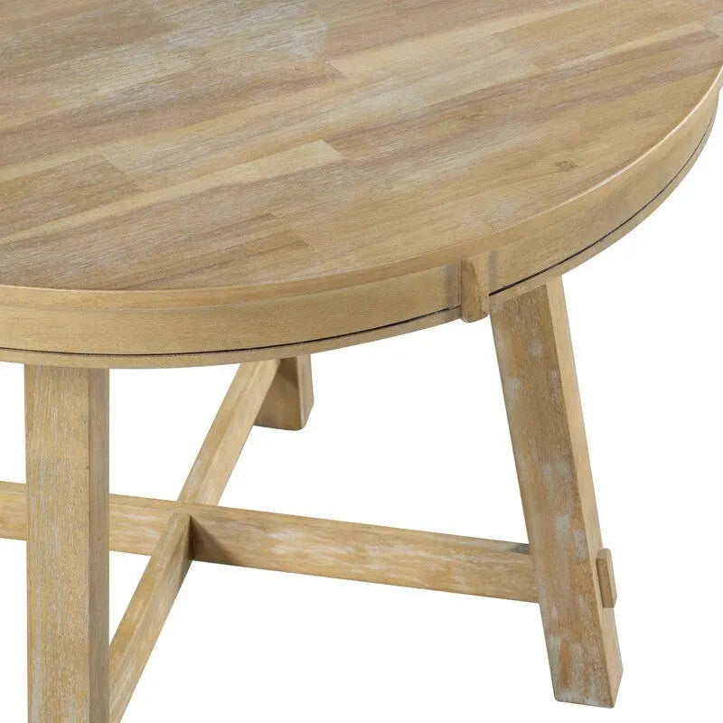 Modern Solid Wood Engineered Wood Table Extendable