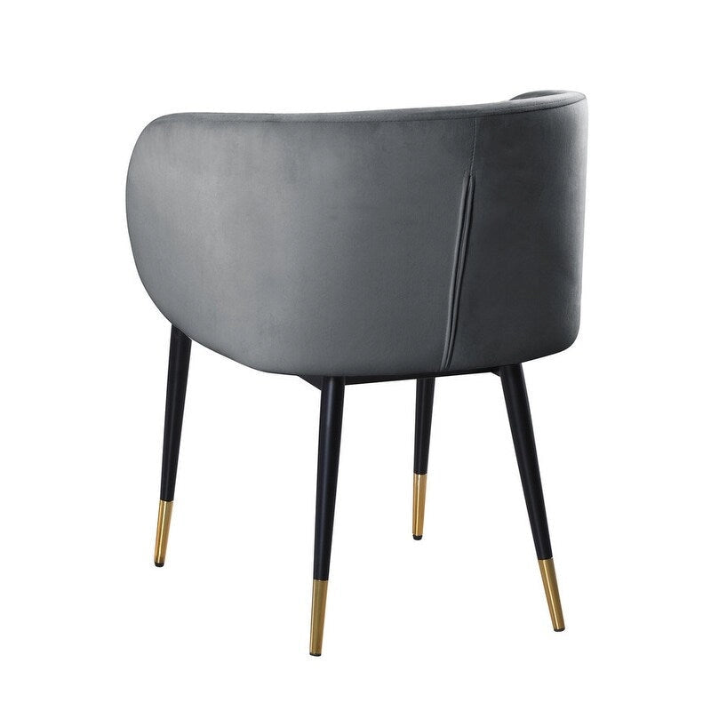 22 Inch Rustic Velvet Fabric Chair Upholstered