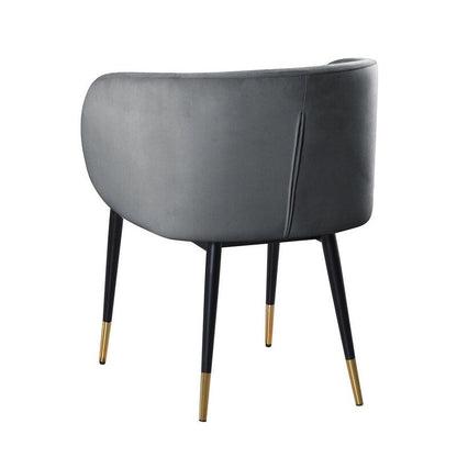 22 Inch Rustic Velvet Fabric Chair Upholstered