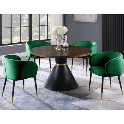 22 Inch Rustic Velvet Fabric Chair Upholstered