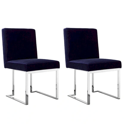 19 Inch Modern Metal Velvet Chair