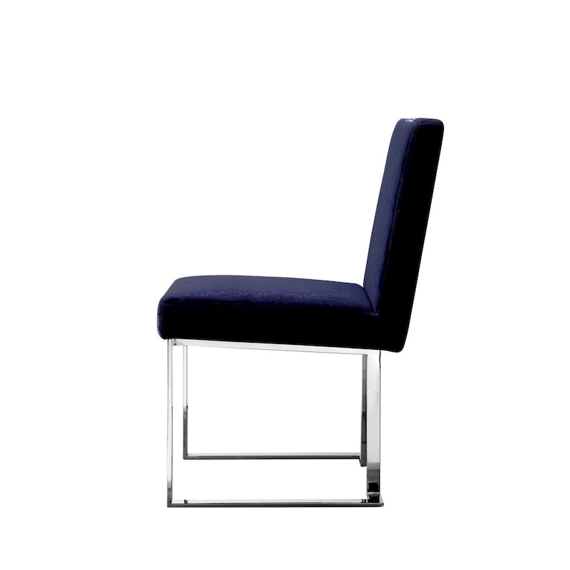 19 Inch Modern Metal Velvet Chair