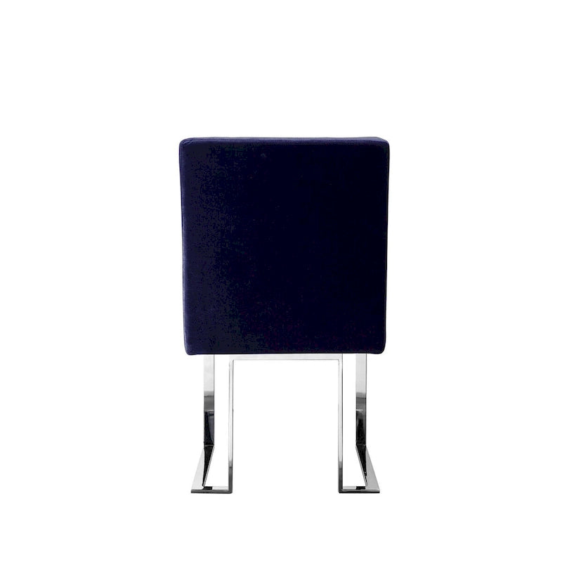 19 Inch Modern Metal Velvet Chair
