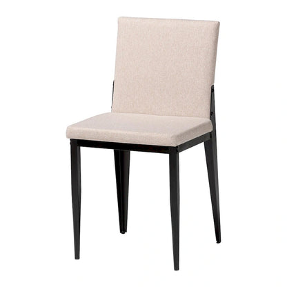 Modern Wood Metal Chair Upholstered