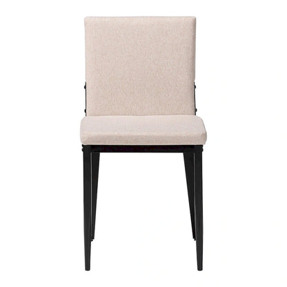 Modern Wood Metal Chair Upholstered