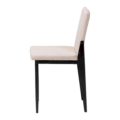 Modern Wood Metal Chair Upholstered