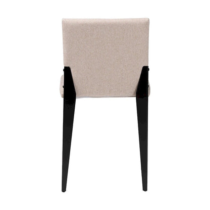 Modern Wood Metal Chair Upholstered