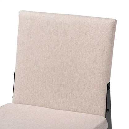 Modern Wood Metal Chair Upholstered